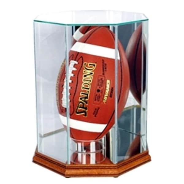 Perfect Cases Perfect Cases FBUP-B Upright Octagon Football Display Case; Black FBUP-B - main